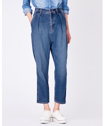 GU | ハイウエストマムジーンズ(デニムパンツ)