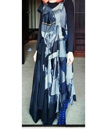 moi non plus | patchwork dress(ワンピース)
