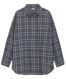 GU | フランネルロングシャツ(長袖)(チェック)+X(シャツ/ブラウス)