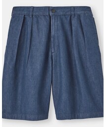 GU | デニムスーパーワイドハーフパンツNT+E(パンツ)