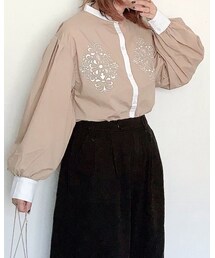 胸元の刺繍可愛い❤️ | シャツ/ブラウス