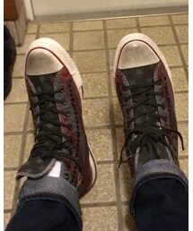 オールスター 星条旗柄スタッズ 汚し加工 | スニーカー