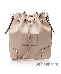 PEPPERS | 十字紋肩背水桶包 卡其(ドラムバッグ)