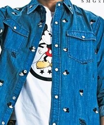 SMG | 滿版米奇丹寧襯衫(シャツ/ブラウス)