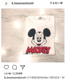 6 | MICKEY CREW NECK SHORT SLEEVE TEE(Tシャツ/カットソー)