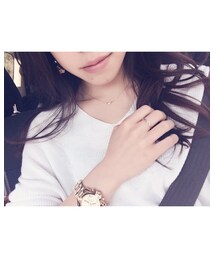 THE KISS COUPLE'S | ネックレスは4℃、ピアスはFENDI、ring💍はthe kissのものです💕(アクセサリー)