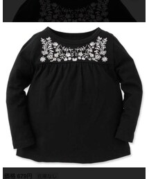西松屋 | 花柄刺繍長袖Tシャツ(Tシャツ/カットソー)