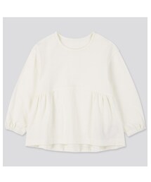 UNIQLO | クルーネックT（フレア）OFF WHITE / 90(Tシャツ/カットソー)