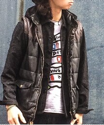 glamb | leather down best(ダウンベスト)