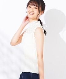 WEGO | WEGO/レースシャーリングハイネックリブノースリーブTシャツ(タンクトップ)
