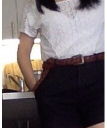 GAP | black tailored shorts(ベルト)