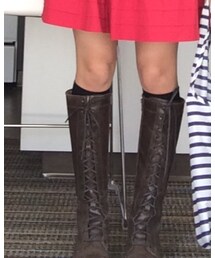 FRYE | dark brown melissa lace tall boots (ブーツ)
