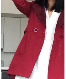 three stone: red hooded coat(ダウンジャケット/コート)