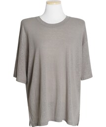 FLYMODEL | リネンサイドスリット半袖Tシャツ(Tシャツ/カットソー)