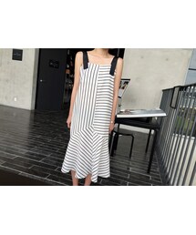 FLYMODEL | アンバランストライプノースリーブワンピース(ワンピース)