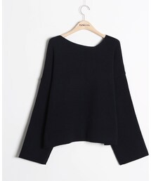 FLYMODEL | 斜線Vネックルーズフィットニット(ニット/セーター)