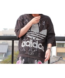 adidas Originals by JEREMY SCOTT | flower big logo T(Tシャツ/カットソー)