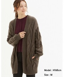 GU | ケーブルボーイフレンドカーディガン(カーディガン/ボレロ)