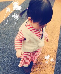 西松屋 | 他のワンピースとセットだったボアベストを単独で♡(ベスト)