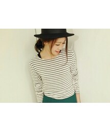 Roomy's | ボーダーカットソー(Tシャツ/カットソー)