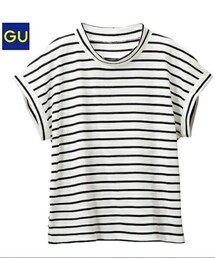 GU | ボーダー ハイネック(Tシャツ/カットソー)