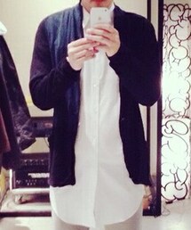 DRIES VAN NOTEN | 白ロングシャツ(シャツ/ブラウス)