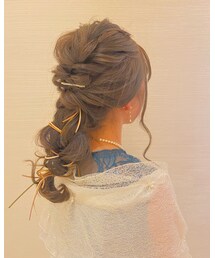 紐編みおろヘアアレンジ | ヘアアクセサリー