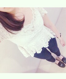 SNIDEL | レーストップス(Tシャツ/カットソー)