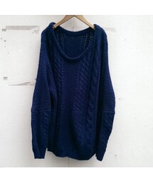 Mining | 深藍色羅紋寬鬆版針織衫(ニット/セーター)