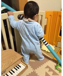 着替えました | 色々着せるの面倒くさいしつま先まであるロンパースで勘弁(ロンパース)