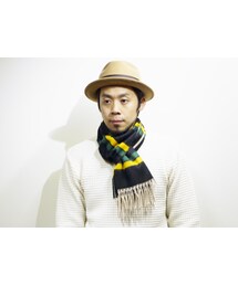 CORNILLON | CORNILLON（コルニヨン）　　フランス製・ボーダー・マフラー BLK(マフラー)