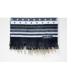 CORNILLON | CORNILLON（コルニヨン）　　フランス製ドットボーダーマフラー BLK(マフラー)