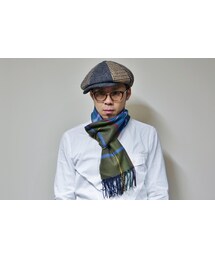 CORNILLON | CORNILLON（コルニヨン）　　フランス製タータンチェックマフラー BLU(マフラー)