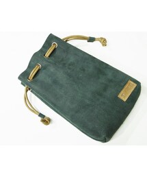 IMYLAB(アイマイラボ) ハンドメイド レザーきんちゃく BLU(かごバッグ)