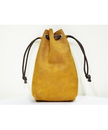 IMYLAB(アイマイラボ) ハンドメイド レザーきんちゃく CAM(かごバッグ)