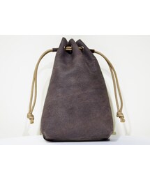 IMYLAB(アイマイラボ) レザーきんちゃく袋 BRN(かごバッグ)