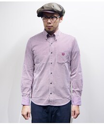 NEVER TRUST | NEVERTRUST（ネバートラスト）　　ソリッドストライプ・デュエボットーニボタンダウンシャツ WIN(シャツ/ブラウス)