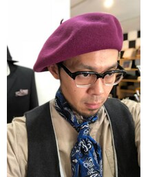 EDO HAT（エドハット）　　バスクベレー大判PPL(ハンチング/ベレー帽)