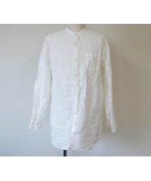 Audience | AUDIENCE（オーディエンス）　　HardmansリネンルーズFITバンドカラーL/Sシャツ WHT(シャツ/ブラウス)