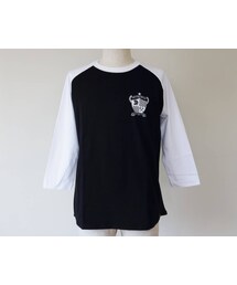 NEVER TRUST | NEVERTRUST（ネバートラスト）　　エンブレムラグラン3/4スリーブT BLK(Tシャツ/カットソー)