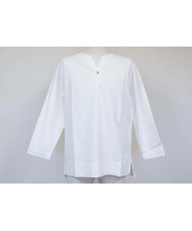 Audience | AUDIENCE（オーディエンス）　　ソフトリネンコットンキャンバスC/Nスキッパーコンチョ釦9/Sシャツ WHT(シャツ/ブラウス)