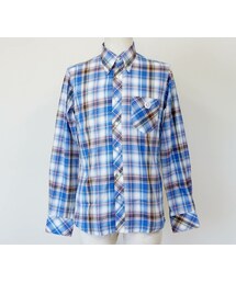 NEVER TRUST | NEVERTRUST（ネバートラスト）　　トラディショナルマドラスL/SBDシャツ A.BLU(シャツ/ブラウス)