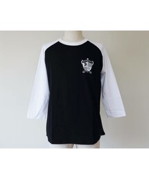 NEVER TRUST | NEVERTRUST（ネバートラスト）　　エンブレムラグラン3/4スリーブT BLK(Tシャツ/カットソー)