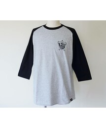 NEVER TRUST | NEVERTRUST（ネバートラスト）　　エンブレムラグラン3/4スリーブT GRY(Tシャツ/カットソー)
