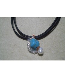 Handmade | turquoise & pearl(ネックレス)
