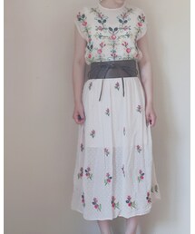 ZARA WOMAN | 刺繍入りチュールワンピース(ワンピース)