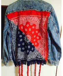 used | バンダナ×リメイク(デニムジャケット)