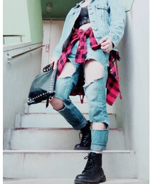 しまむら | 穴あけリメイク(デニムパンツ)