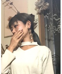 rhythm chrisocolla | ピアス（両耳用）