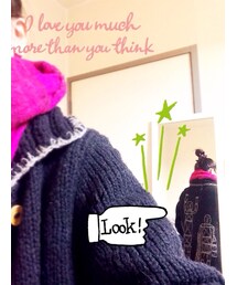 カウチン。高校生の頃、母にねだって買ってもらったもの。
バックプリントがなぞ。。(その他アウター)